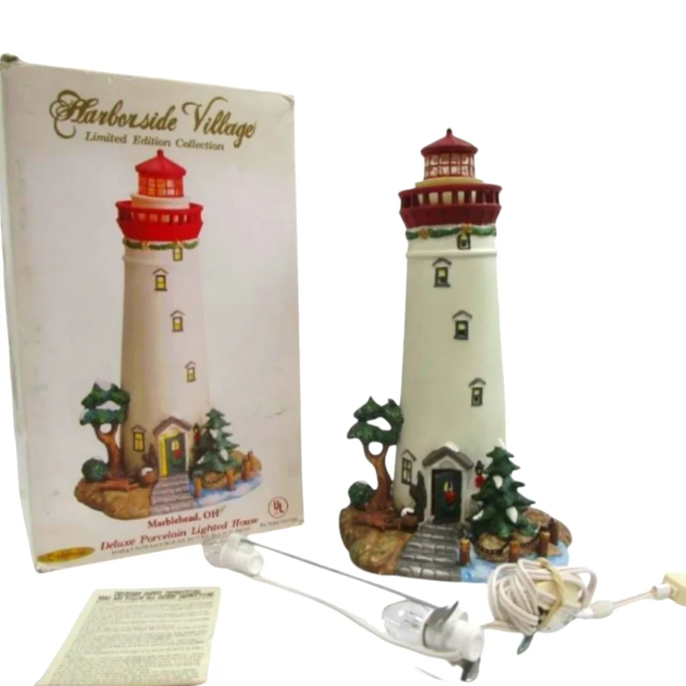 O'Well Harborside Village 2001 Lighthouse Marblehead Ohio w Box